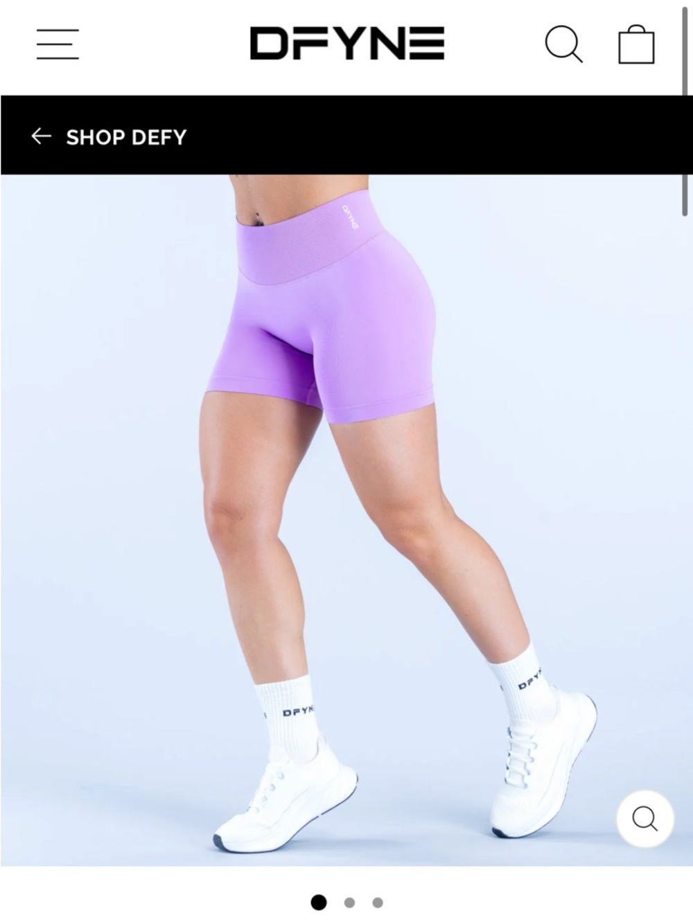 Defy 4.5" High-Rise Athletic Shorts in Amethyst. Basically new!! So cute!